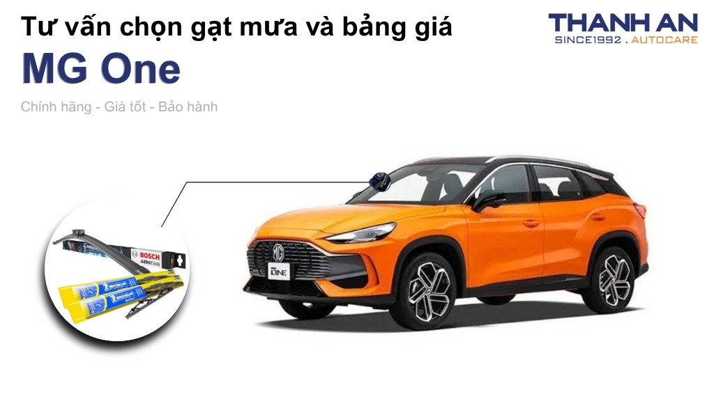 Gạt mưa xe MG One loại nào tốt? Bảng giá mới nhất