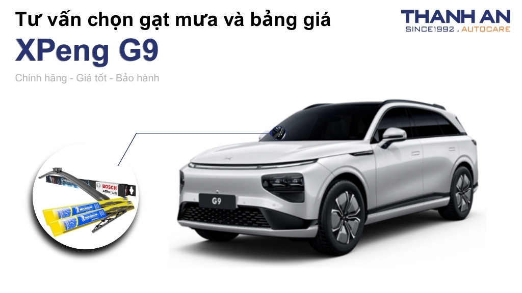 Gạt mưa xe XPeng G9 loại nào tốt? Bảng giá mới nhất