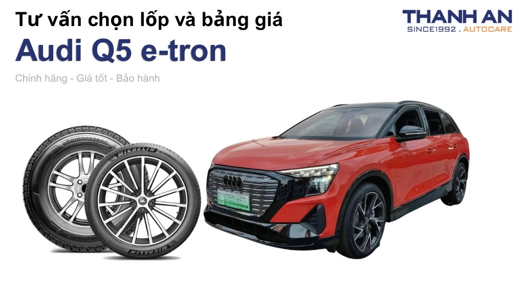 Lốp xe Audi Q5 e-tron giá bao nhiêu? Sử dụng các kích thước nào?