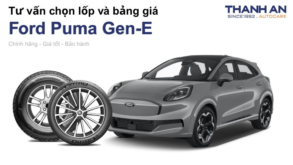 Lốp xe Ford Puma Gen-E giá bao nhiêu? Sử dụng các kích thước nào?