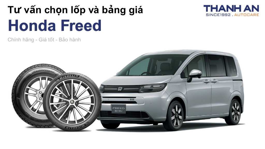 Lốp xe Honda Freed giá bao nhiêu? Sử dụng các kích thước nào?