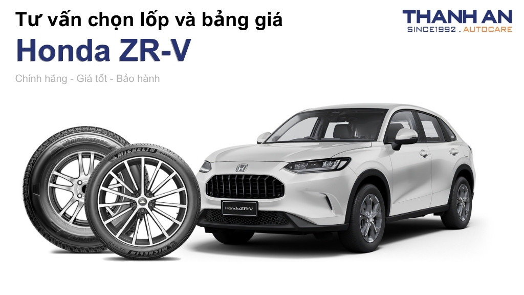 Lốp xe Honda ZR-V giá bao nhiêu? Sử dụng các kích thước nào?