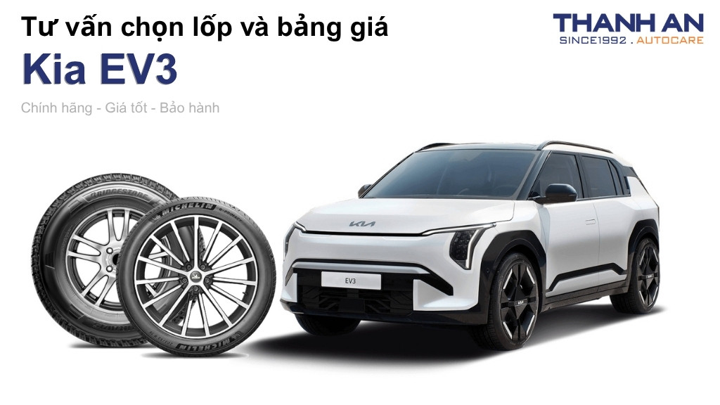 Lốp xe Kia EV3 giá bao nhiêu? Sử dụng các kích thước nào?