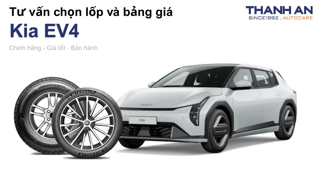 Lốp xe Kia EV4 giá bao nhiêu? Sử dụng các kích thước nào?