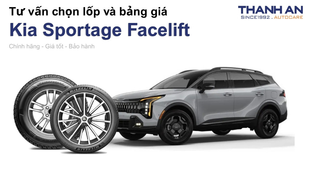 Lốp xe Kia Sportage Facelift giá bao nhiêu? Sử dụng các kích thước nào?