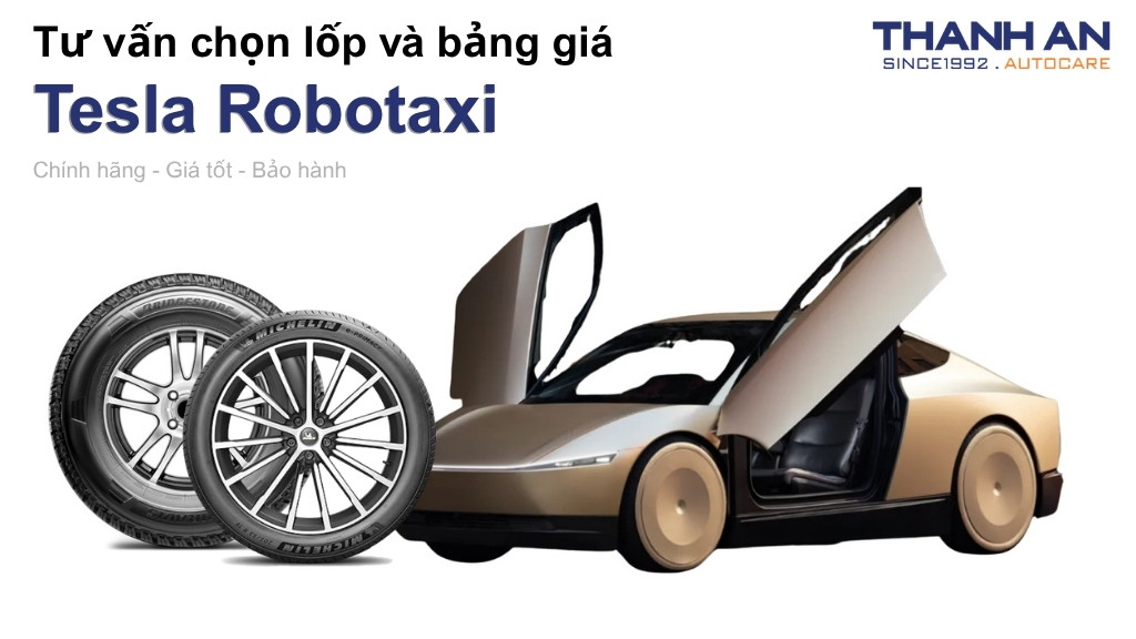 Lốp xe Tesla Robotaxi giá bao nhiêu? Sử dụng các kích thước nào?