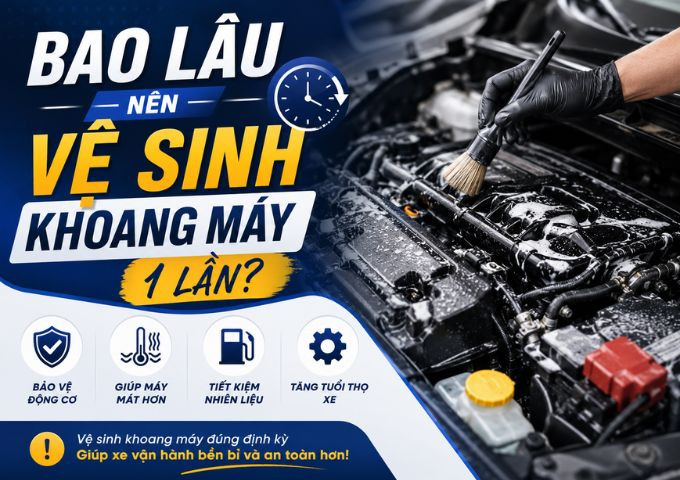 Bao lâu vệ sinh khoang máy 1 lần? Quy trình rửa an toàn