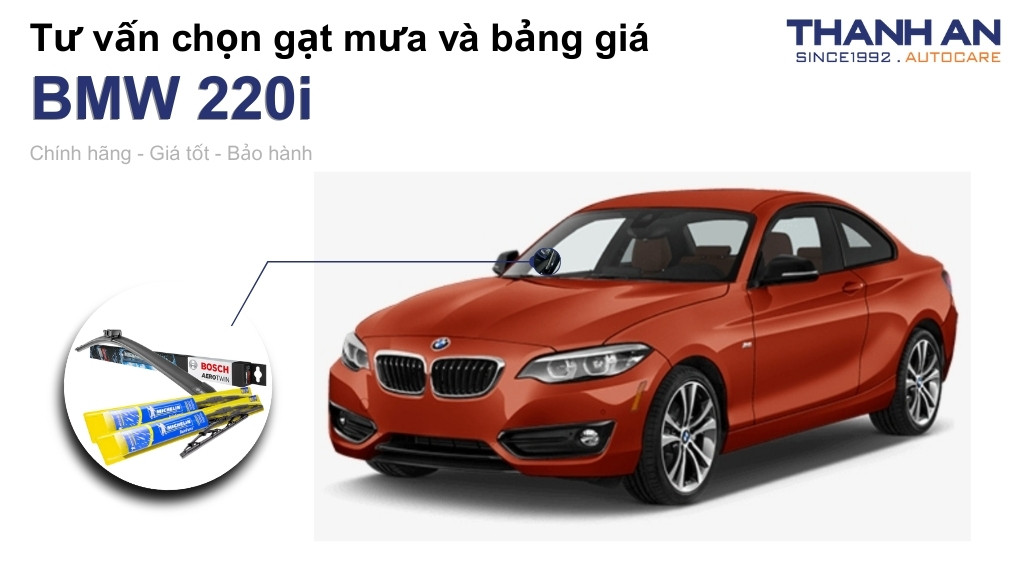 Gạt mưa xe BMW 220i loại nào tốt? Bảng giá mới nhất