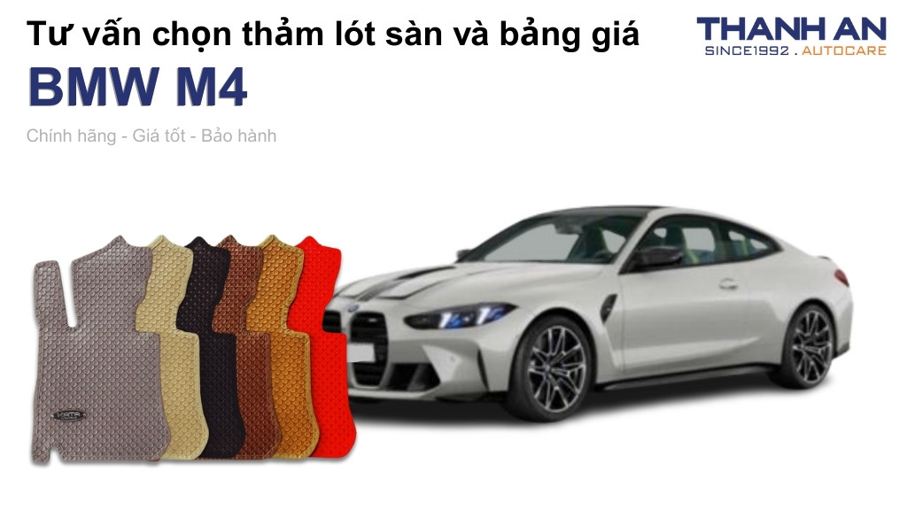 Thảm lót sàn xe BMW M4 loại nào tốt? Bảng giá mới nhất