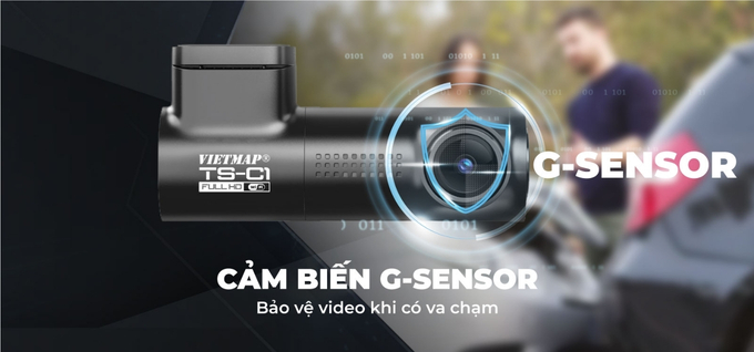 VIETMAP TS-C1 An tâm tuyệt đối với Cảm biến va chạm (G-Sensor)