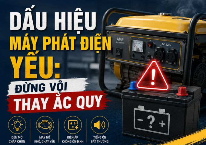 Dấu Hiệu Máy Phát Điện Yếu: Đừng Vội Thay Ắc Quy