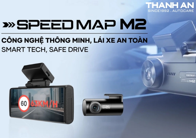 Camera hành trình VIETMAP M2 được trang bị công nghệ thông minh giúp lái xe an toàn