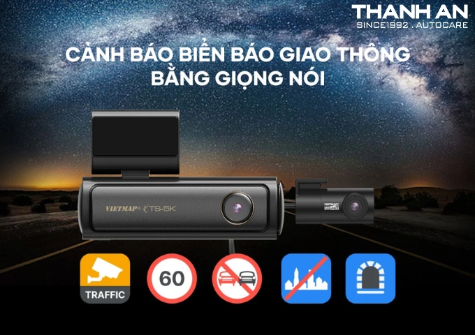 ​Lắp camera hành trình Vietmap TS-5k cảnh báo biến báo giao thông bằng giọng nói  tại quận 7