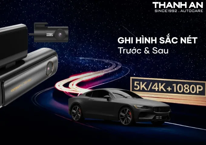 Lắp camera hành trình Vietmap TS-5k ghi hình sắc nét trước sau chính hãng tại quận 7
