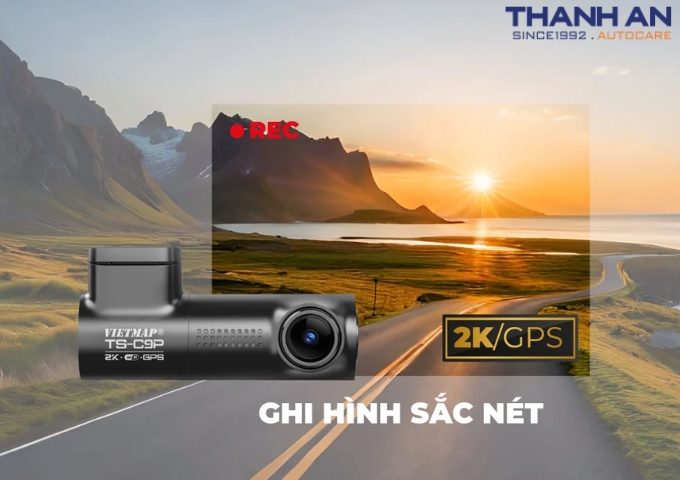 Camera Hành Trình Vietmap TS-C9P ghi hình sắc nét 2k tích hợp GPS