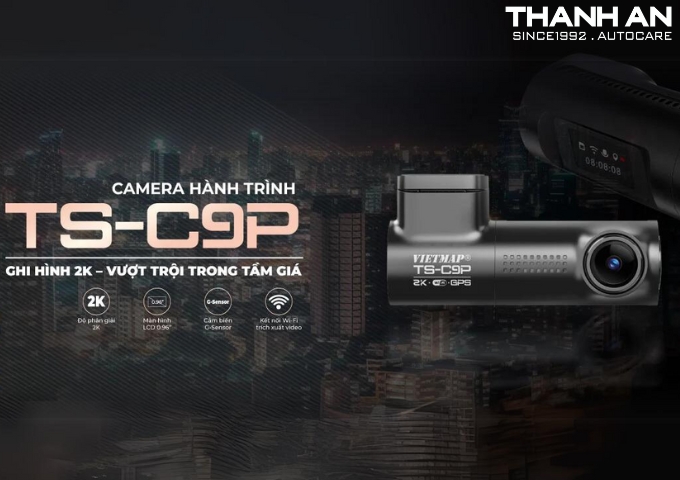 Camera Hành Trình Vietmap TS-C9P ghi hình 2k toàn cảnh trước xe