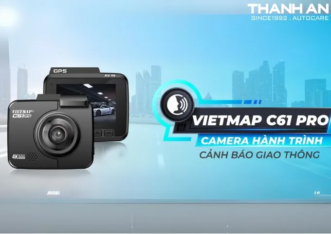 Lắp camera hành trình Vietmap C61 Pro có cảnh báo giao thông phụ kiện ô tô tại Thanh An quận 7