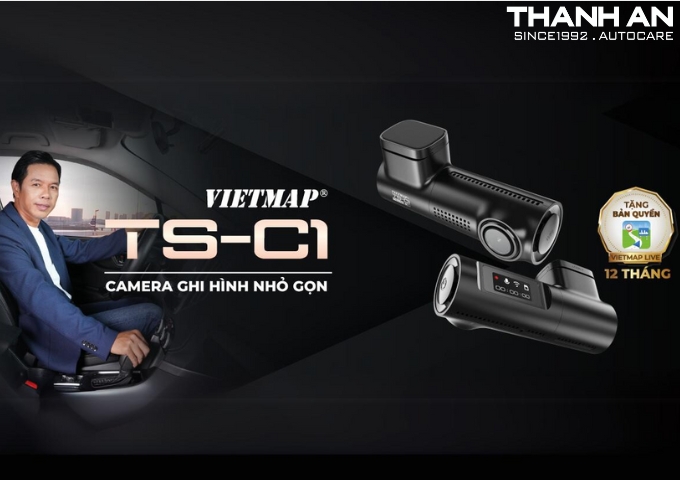 Camera hành trình Vietmap C1 được thiết kế nhỏ gọn phù hợp với các nội thất xe