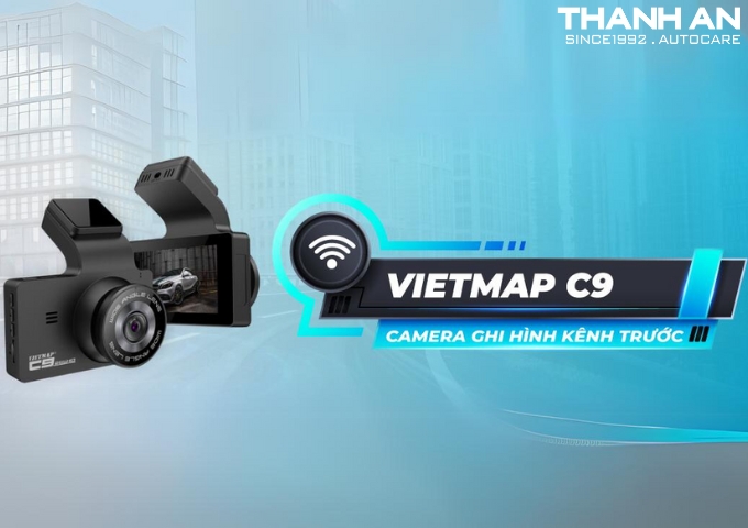 Camera hành trình Vietmap C9 ghi hình sắc nét toàn cảnh trước xe