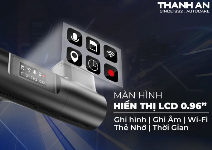 Camera Hành Trình Vietmap TS-C9P màn hình hiển thị LCD0.96 tích hợp ghi âm kết nối wifi tiện lợi