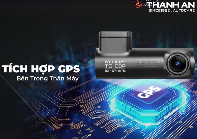 Camera Hành Trình Vietmap TS-C9P tích hợp GPS bên trong thân máy