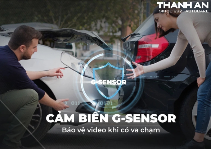 Camera Hành Trình Vietmap TS-C9P trang bị cảm biến G-Sensor bảo vệ video