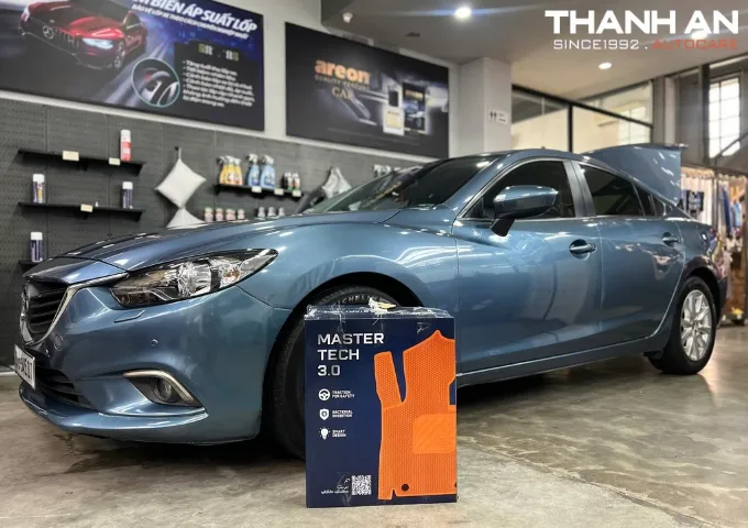 Lắp thảm lót sàn Kata cho xe Mazda 6 tại gara Thanh An