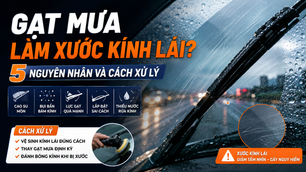 Gạt Mưa Bị Xước Kính Lái: Cảnh Báo Nguyên Nhân Ít Ai Để Ý
