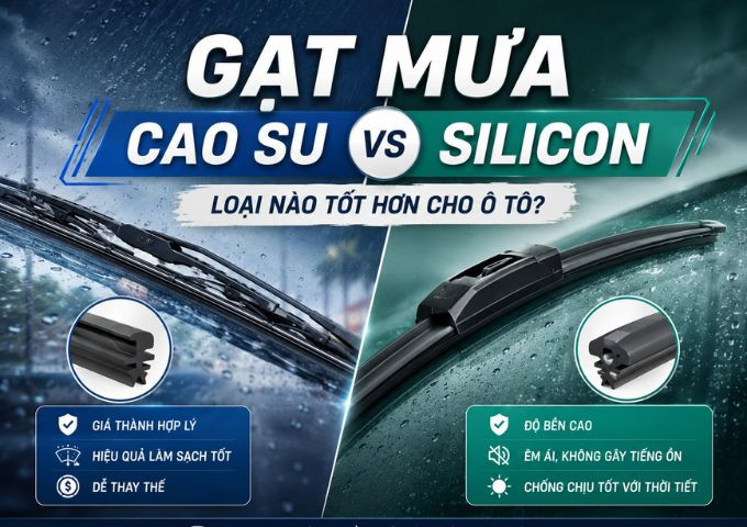 Gạt Mưa Cao Su Và Gạt Mưa Silicon: Loại Nào Tốt Hơn Cho Ô Tô?