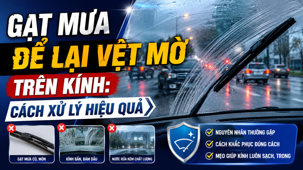 Gạt Mưa Để Lại Vệt Mờ Trên Kính: Cách Xử Lý Hiệu Quả