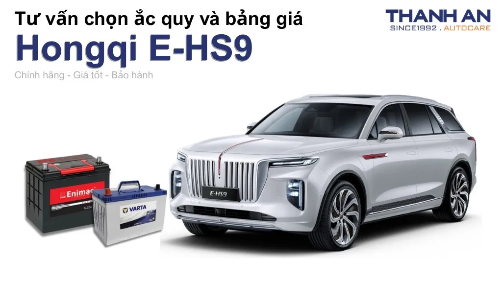 Bình ắc quy xe Hongqi E-HS9 loại nào tốt? Bảng giá mới nhất