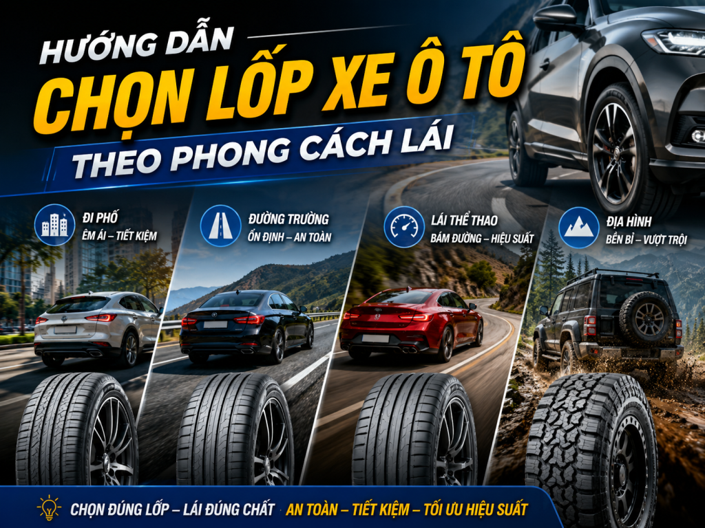 Hướng dẫn chọn lốp xe ô tô theo phong cách lái