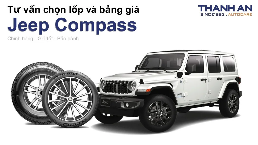 Lốp xe Jeep Compass giá bao nhiêu? Sử dụng các kích thước nào?