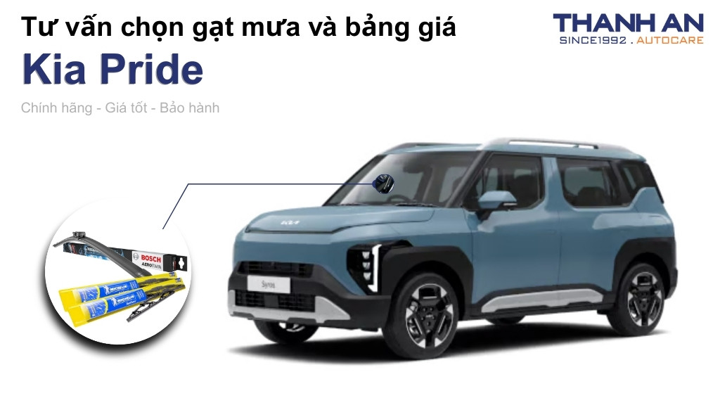Gạt mưa xe Kia Pride loại nào tốt? Bảng giá mới nhất