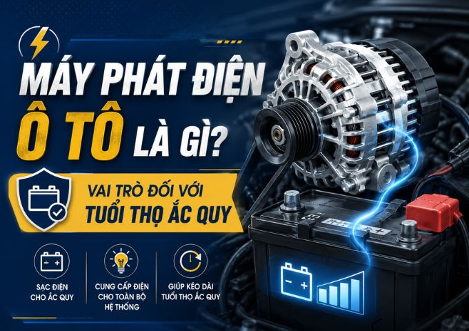 Máy Phát Điện Ô Tô Là Gì? Vai Trò Đối Với Tuổi Thọ Ắc Quy