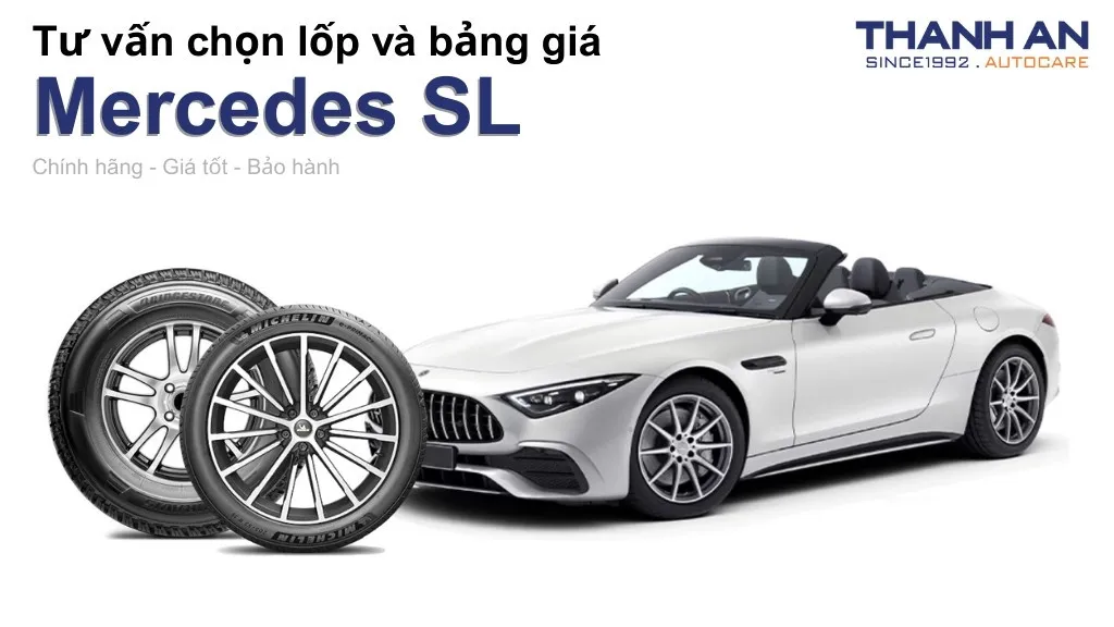 Lốp xe Mercedes SL giá bao nhiêu? Sử dụng các kích thước nào?
