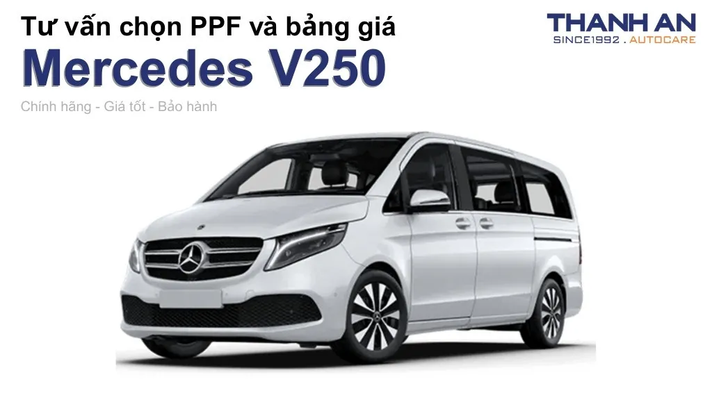 Dán PPF xe Mercedes V250 loại nào tốt? Bảng giá mới nhất