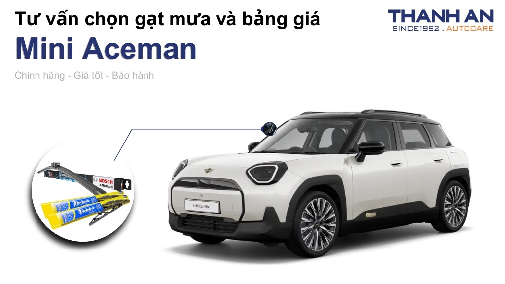 Gạt mưa xe Mini Aceman loại nào tốt? Bảng giá mới nhất