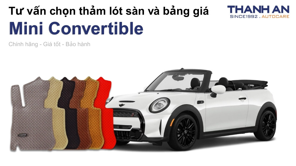 Thảm lót sàn xe Mini Convertible loại nào tốt? Bảng giá mới nhất