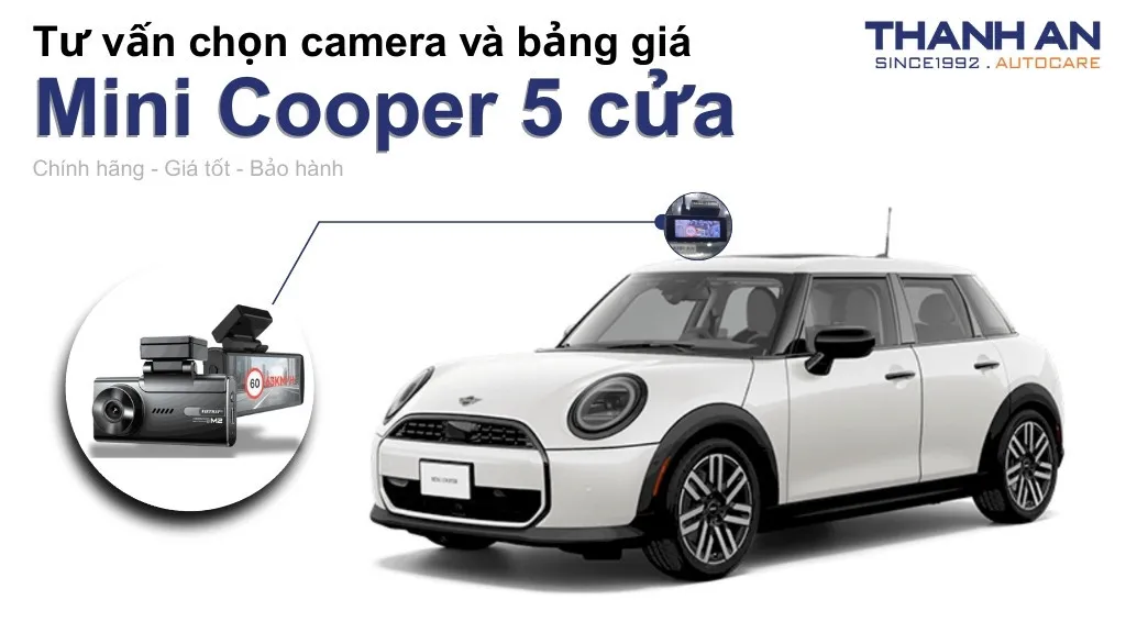 Camera hành trình xe Mini Cooper 5 cửa loại nào tốt? Bảng giá mới nhất