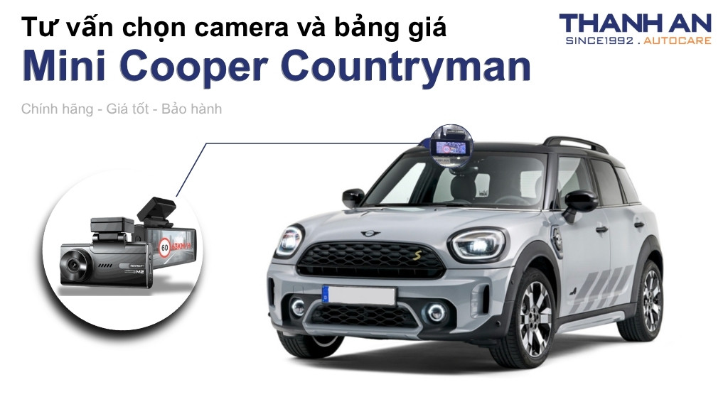 Camera hành trình xe Mini Cooper Countryman loại nào tốt? Bảng giá mới nhất