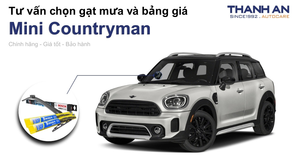 Gạt mưa xe Mini Countryman loại nào tốt? Bảng giá mới nhất