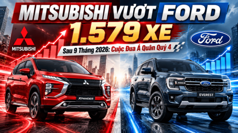 Mitsubishi Vượt Ford 1.579 Xe Sau 9 Tháng 2026: Cuộc Đua Á Quân Quý 4