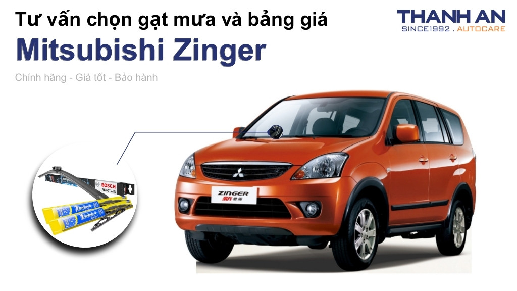 Gạt mưa xe Mitsubishi Zinger loại nào tốt? Bảng giá mới nhất