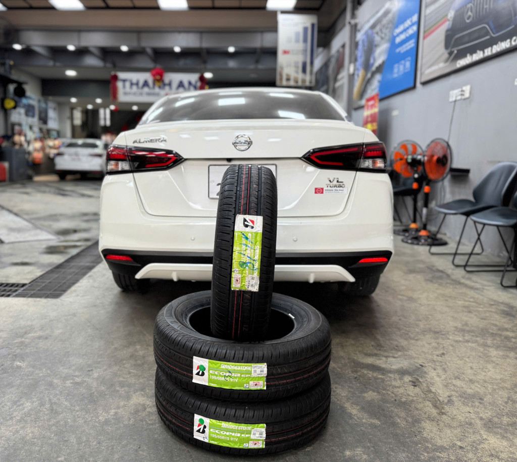 Nissan Almera vỏ xe Bridgestone 195-65R16 Ecopia 300 7 (2)
