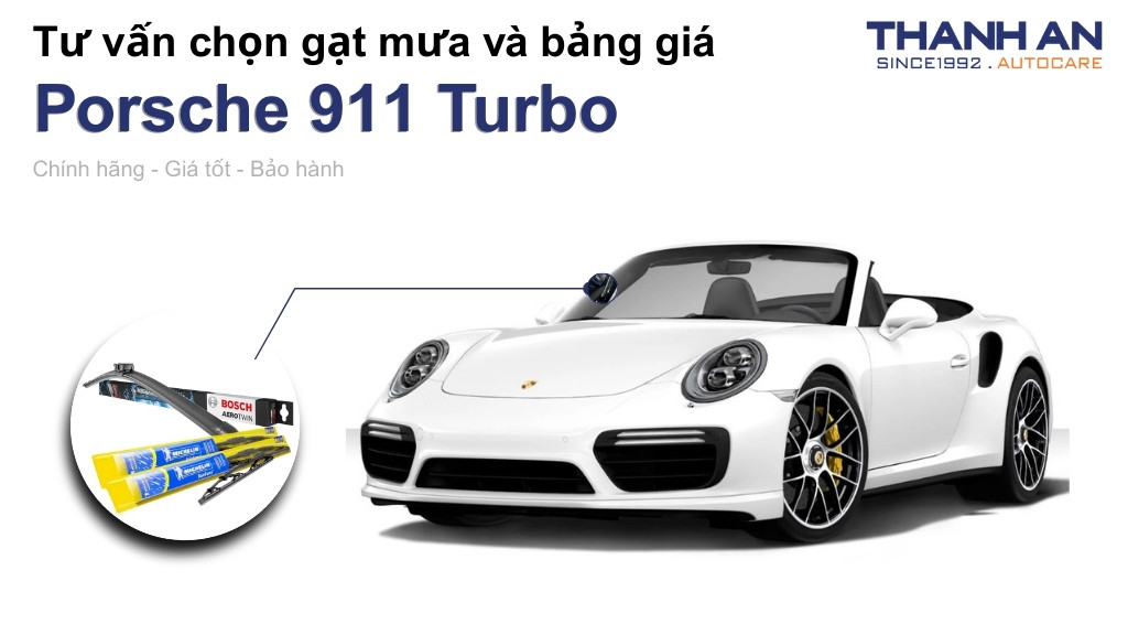 Gạt mưa xe Porsche 911 Turbo loại nào tốt? Bảng giá mới nhất