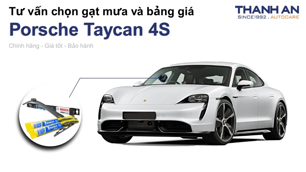 Gạt mưa xe Porsche Taycan 4S loại nào tốt? Bảng giá mới nhất