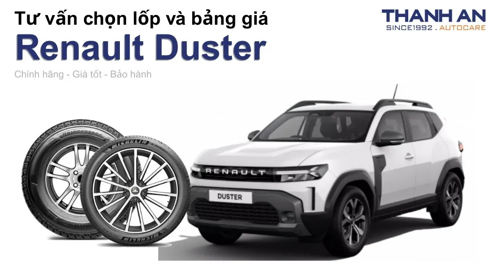 Lốp xe Renault Duster giá bao nhiêu? Sử dụng các kích thước nào?