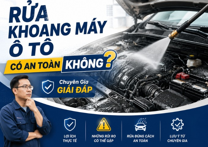 Rửa Khoang Máy Ô Tô Có An Toàn Không? Sự Thật Chủ Xe Cần Biết