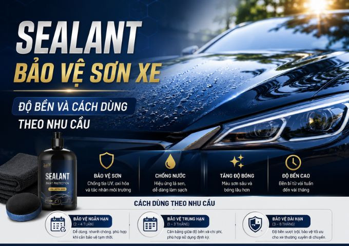 Sealant bảo vệ sơn xe: Độ bền và cách dùng theo nhu cầu